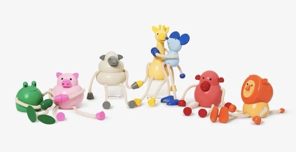 Complete Set of (7) Areaware Palimals Magnetic Toys, designed by Rilla Alexander